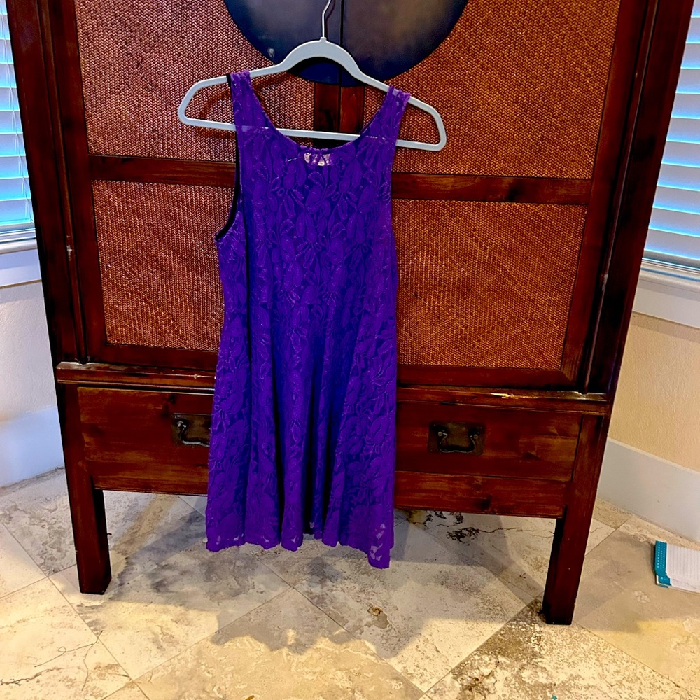 Purple Lacey flowing dress Med to large